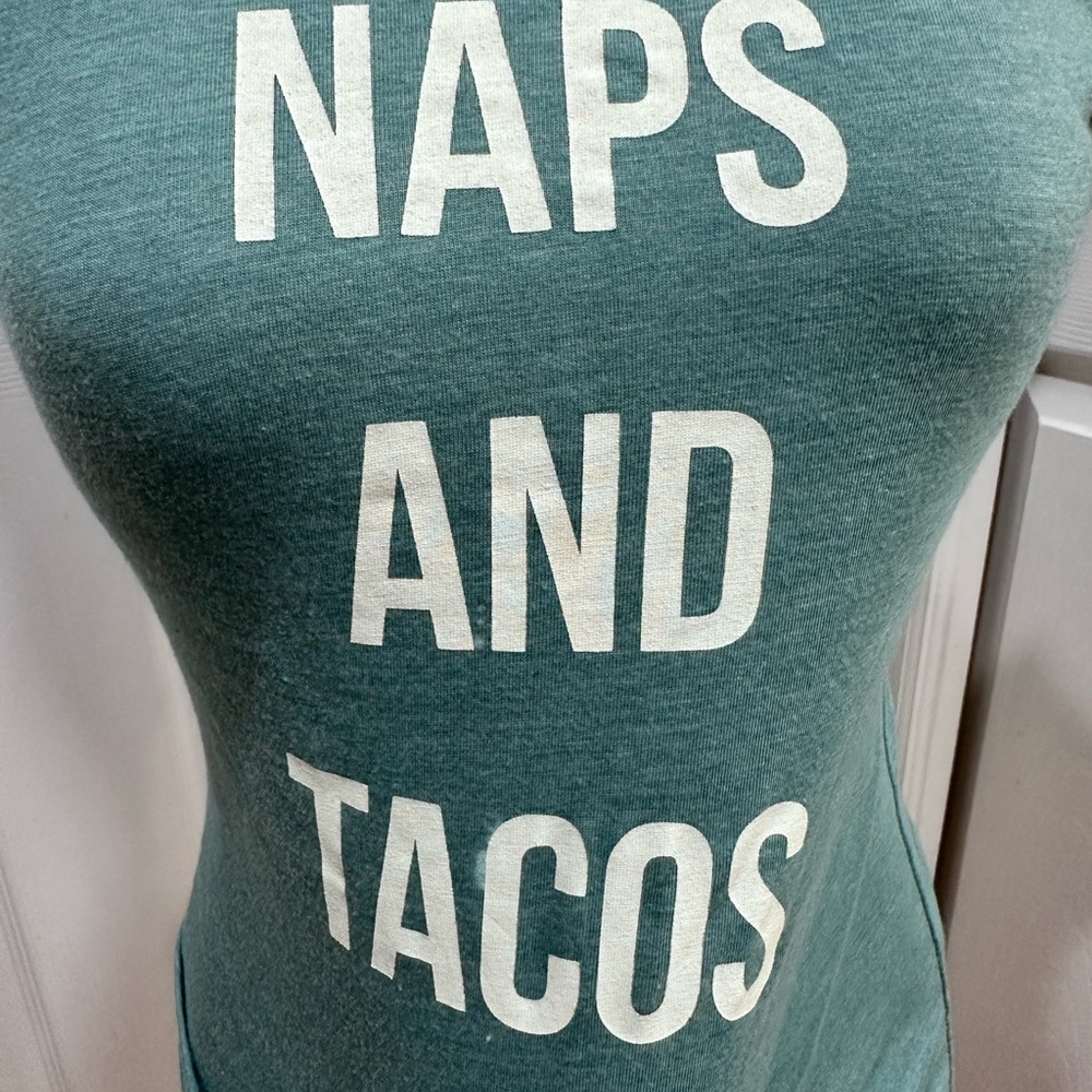 Naps and Tacos size S Wallflower Green Fitted Short Sleeve Tee - Picture 2 of 6